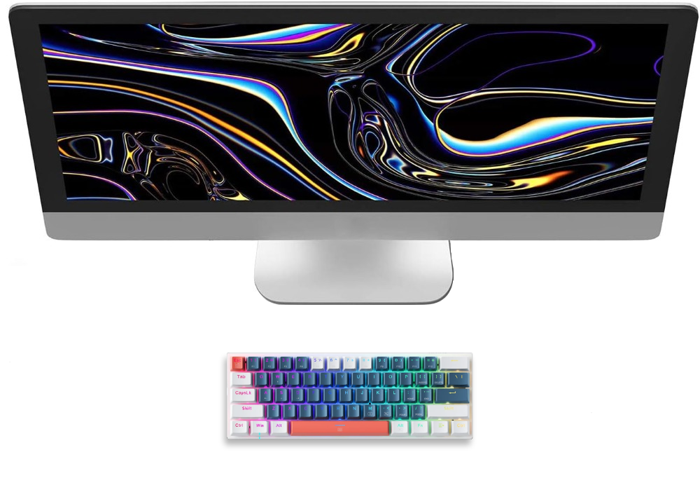 Mini Gaming Mechanical Keyboard 60% Form Hot-Swappable RGB Backlit