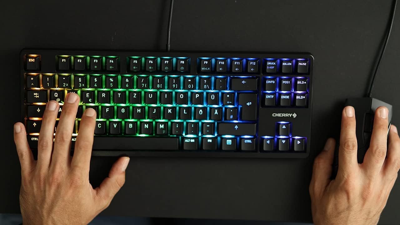 RGB Mechanical Keyboard with MX Red Silent Gold-Crosspoint Key switches