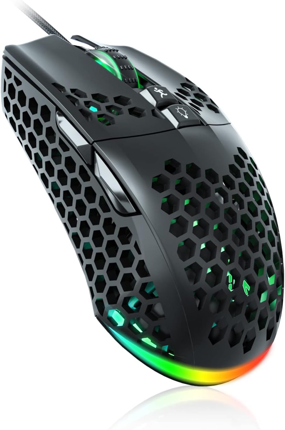 Lightweight Wired Gaming Mouse Honeycomb 7 Programmable Buttons