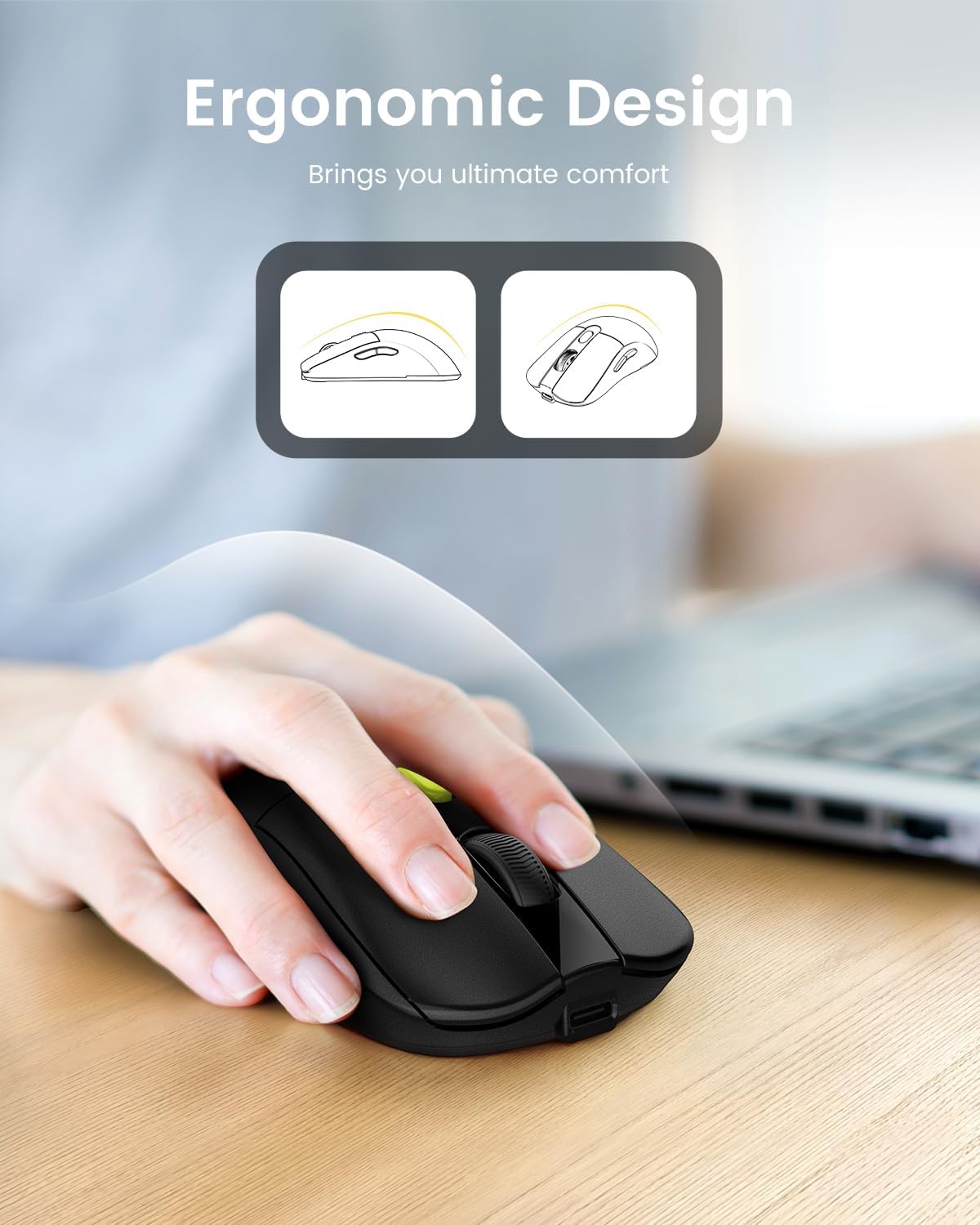 Wireless Mouse Type C Rechargeable Dual Mode