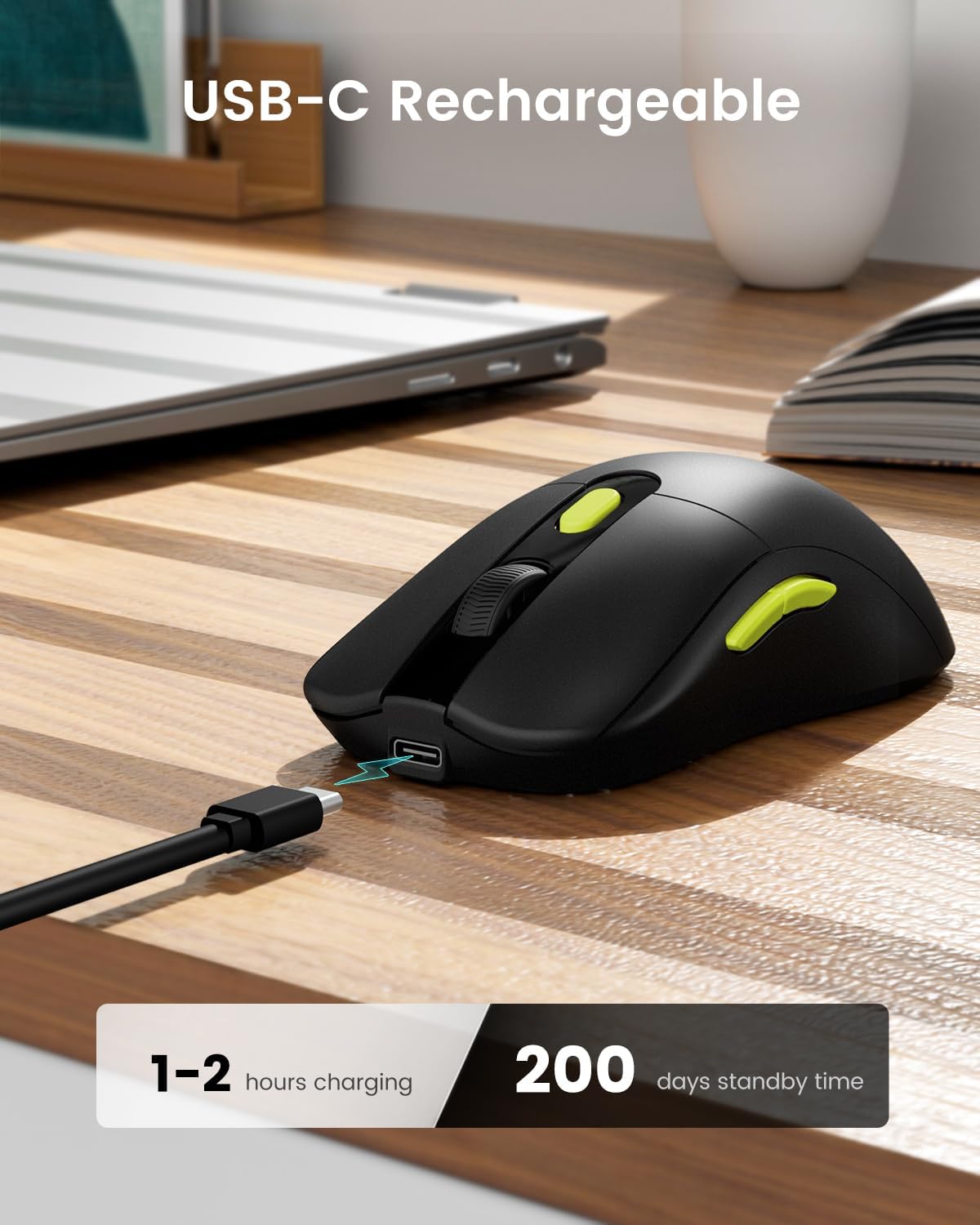 Wireless Mouse Type C Rechargeable Dual Mode