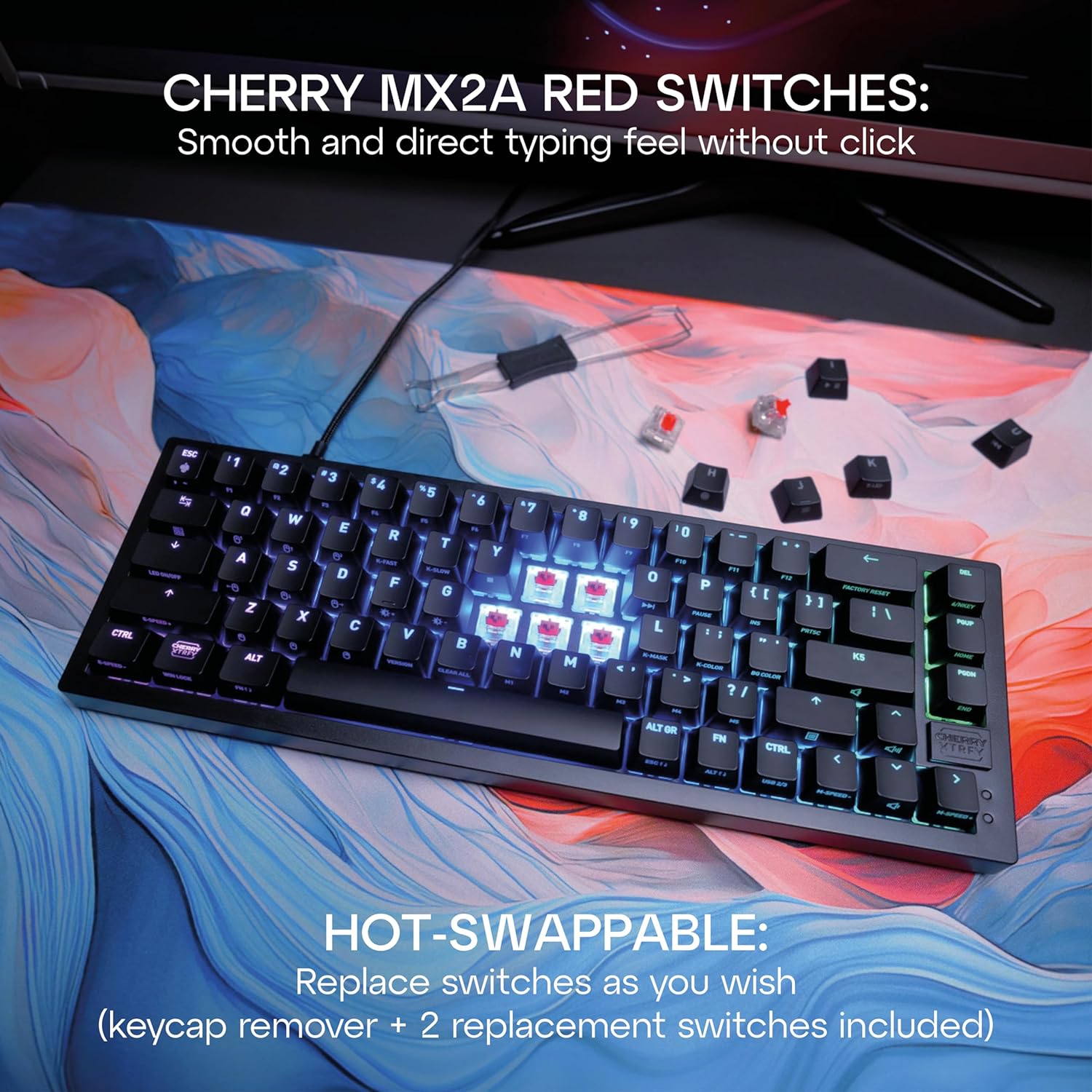 Compact Mechanical Gaming Keyboard 65% Hot-Swappable