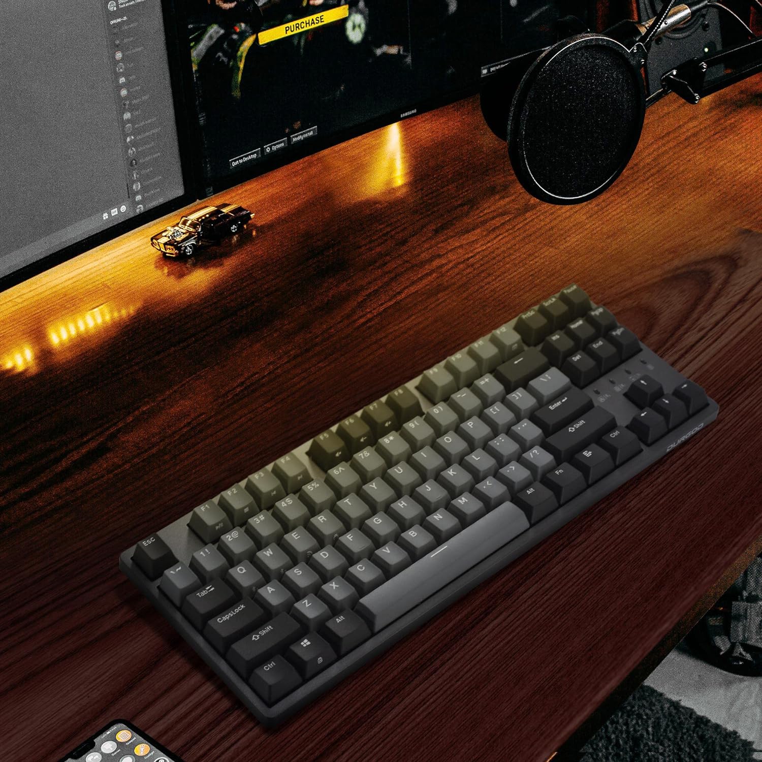 Wired Mechanical Gaming Keyboard - 87 Key - Double Shot PBT