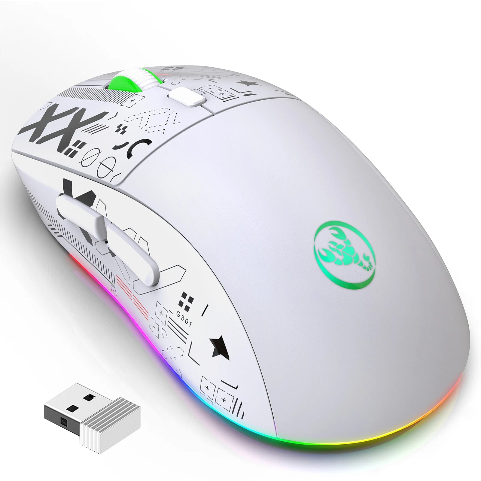 Wireless Mechanical Mouse RGB Gaming Ergonomic