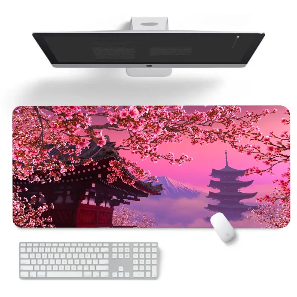 Flowers & Cherry Large Gaming Mousepad