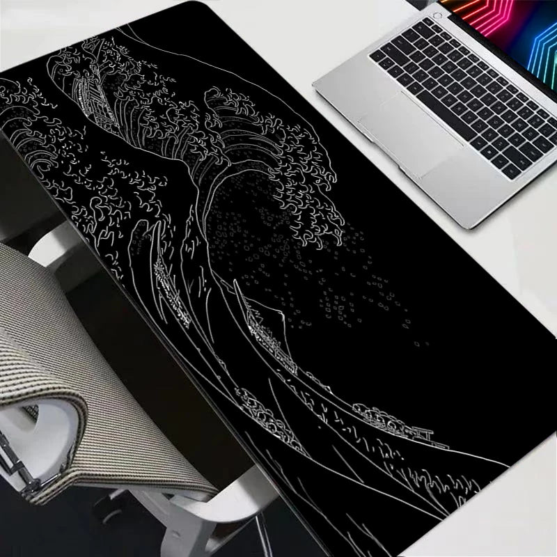 Japan Sea Wave Gaming Soft Mousepad