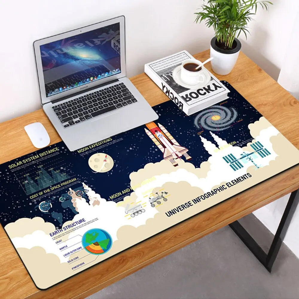 Mouse Gaming Pad Solar System Crypto Fabric Silky Smooth