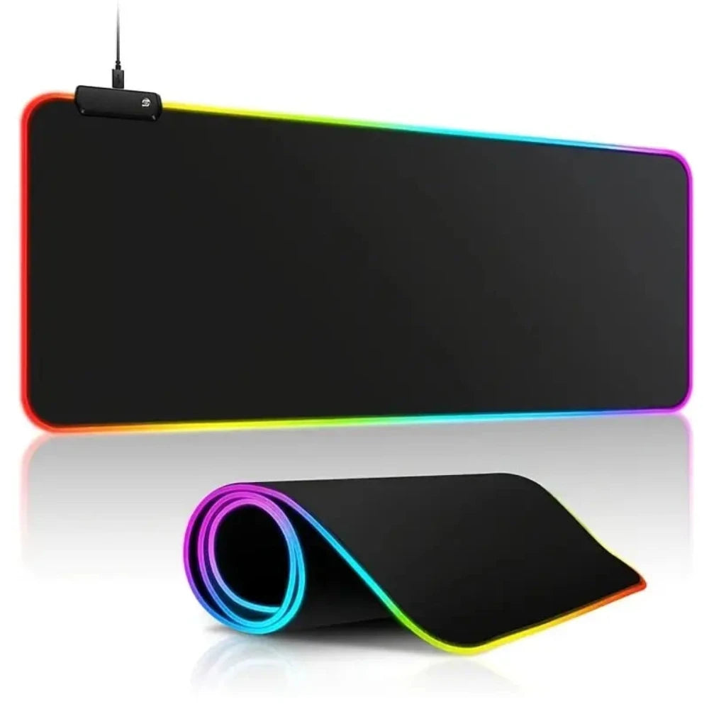 Gaming Mouse Pad Light Modes Touch Control Non-Slip Rubber Base