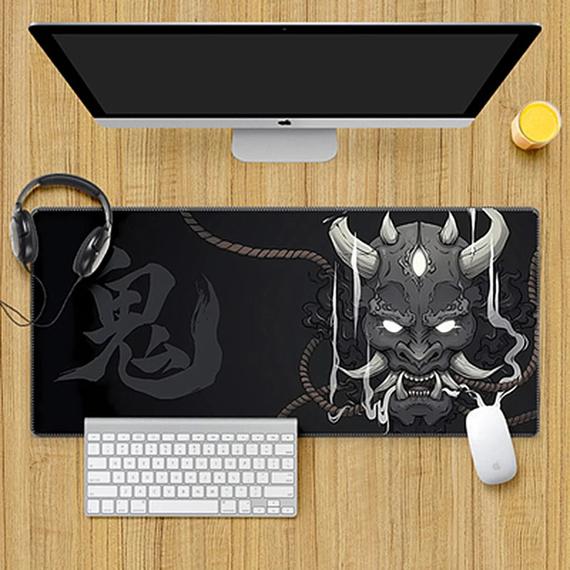 Japanese Oni Design Gaming  Large Desk Mousepad