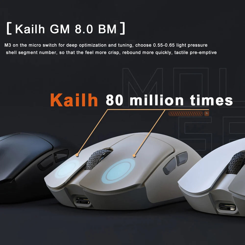 Wireless Mouse Gaming Esports 2.4G Type-C Slim Rechargeable Silence