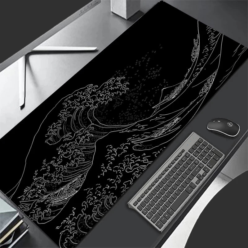 Japan Sea Wave Gaming Soft Mousepad