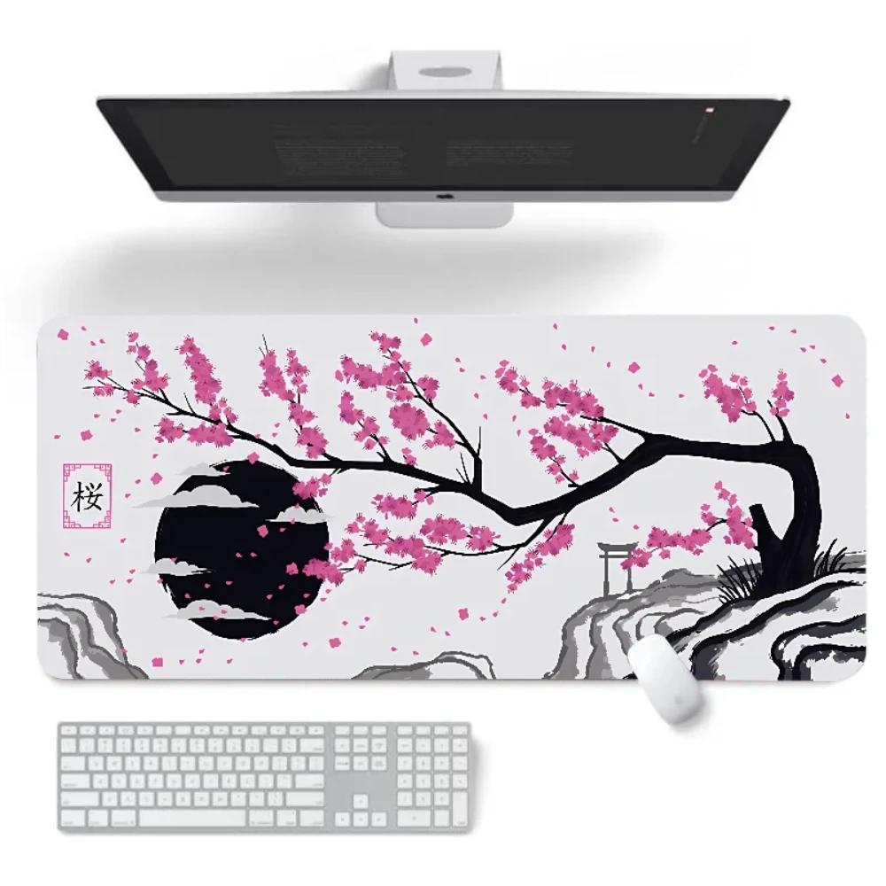 Flowers & Cherry Large Gaming Mousepad