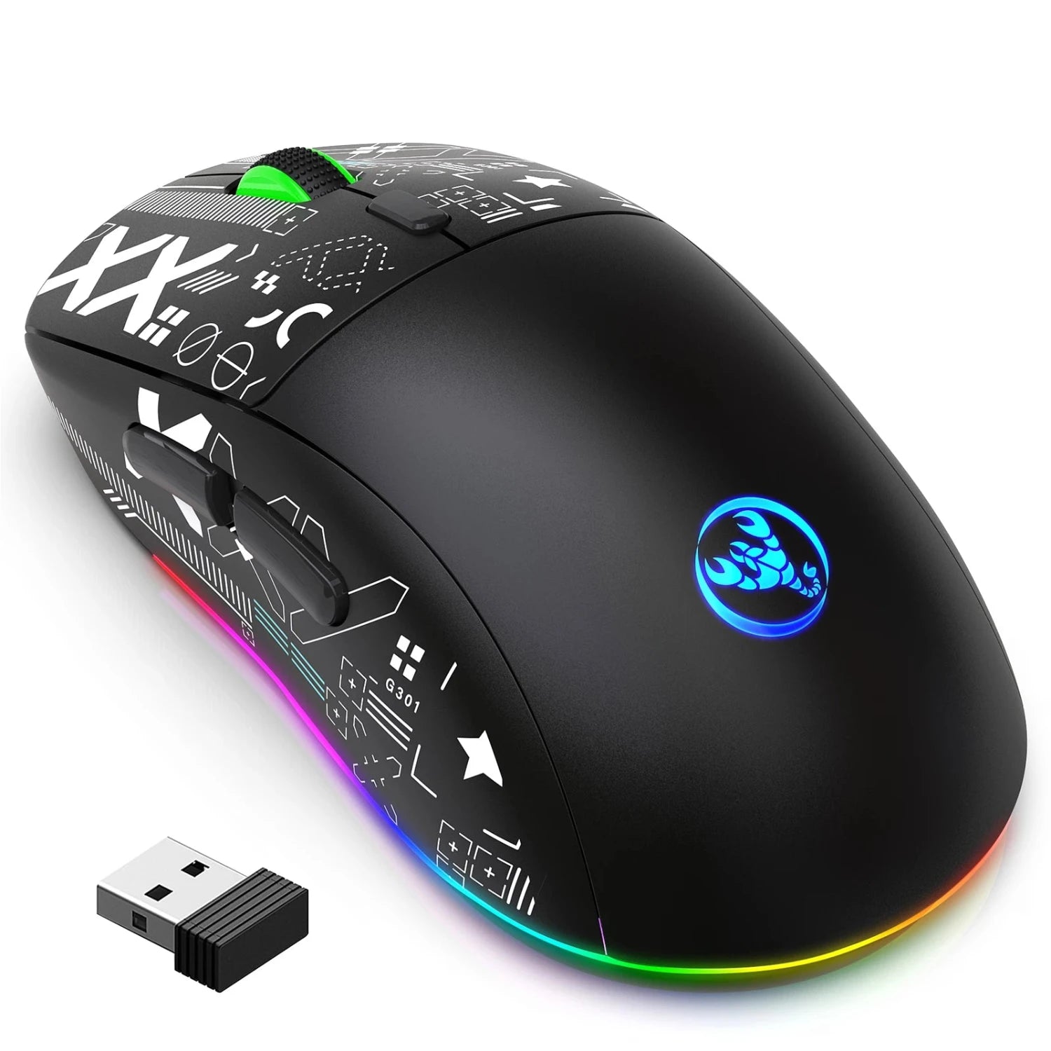 Wireless Mechanical Mouse RGB Gaming Ergonomic