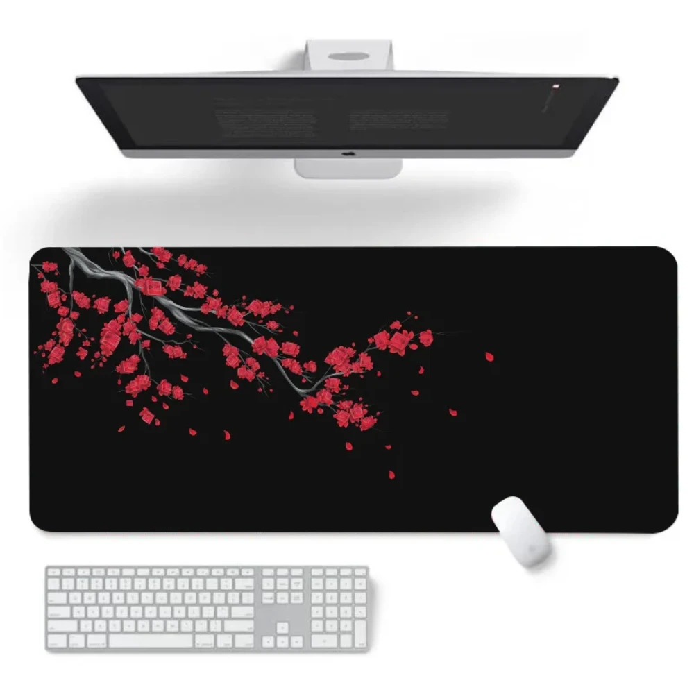 Flowers & Cherry Large Gaming Mousepad