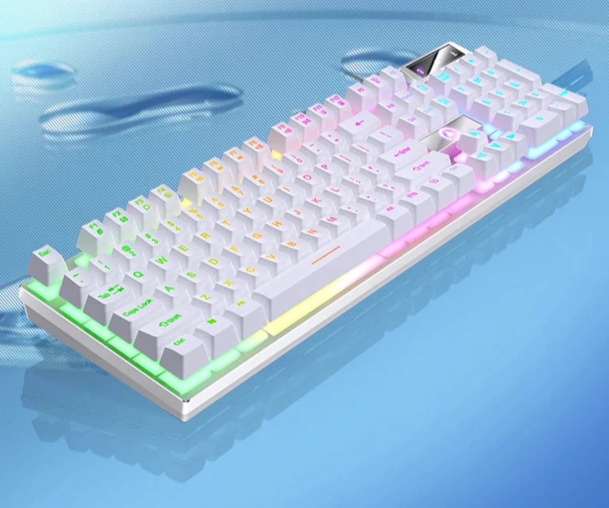 Backlit RGB Mechanical Keyboard Wired for Gaming