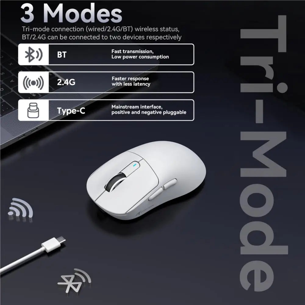 Wireless Gaming Mouse Tri-Mode Bluetooth Lightweight