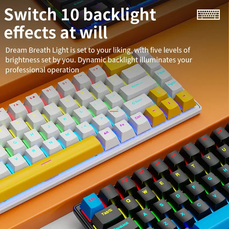 Wired Gaming Mechanical Keyboard Colorful Lighting