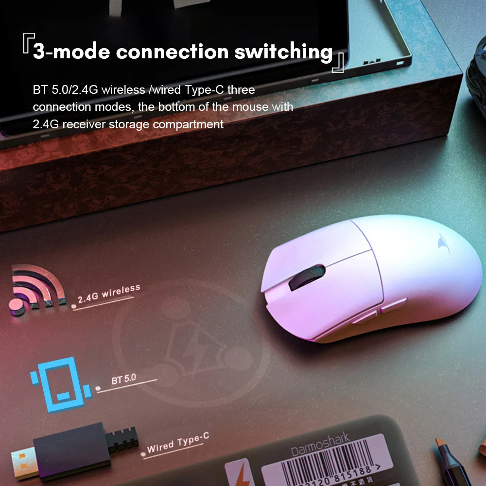 Wireless Mouse Gaming Esports 2.4G Type-C Slim Rechargeable Silence