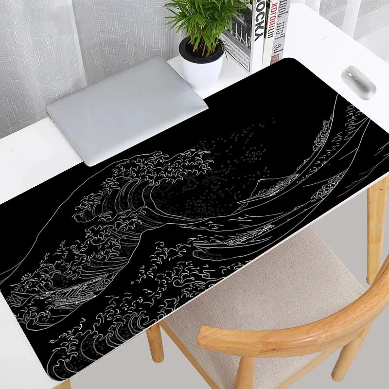 Japan Sea Wave Gaming Soft Mousepad