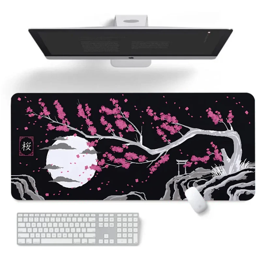 Flowers & Cherry Large Gaming Mousepad