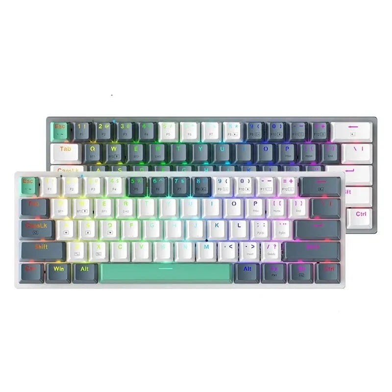 Wireless Mechanical Keyboard 60% Hot-swappable Tri-mode RGB Wireless