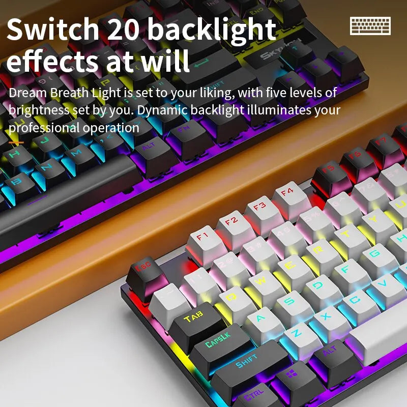 Wired Gaming Mechanical Colorful RGB Keyboard