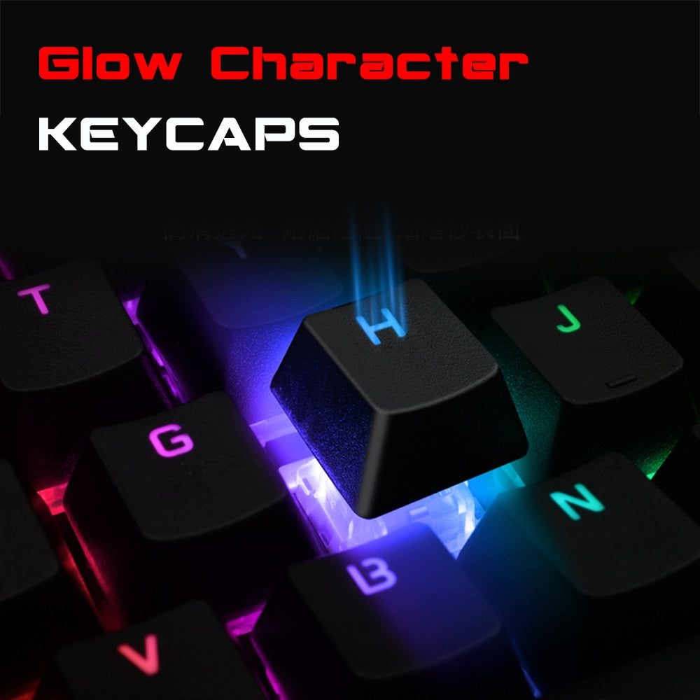 Mechanical Keyboard Wired Gaming Keyboard RGB  For Gaming - KeysCaps