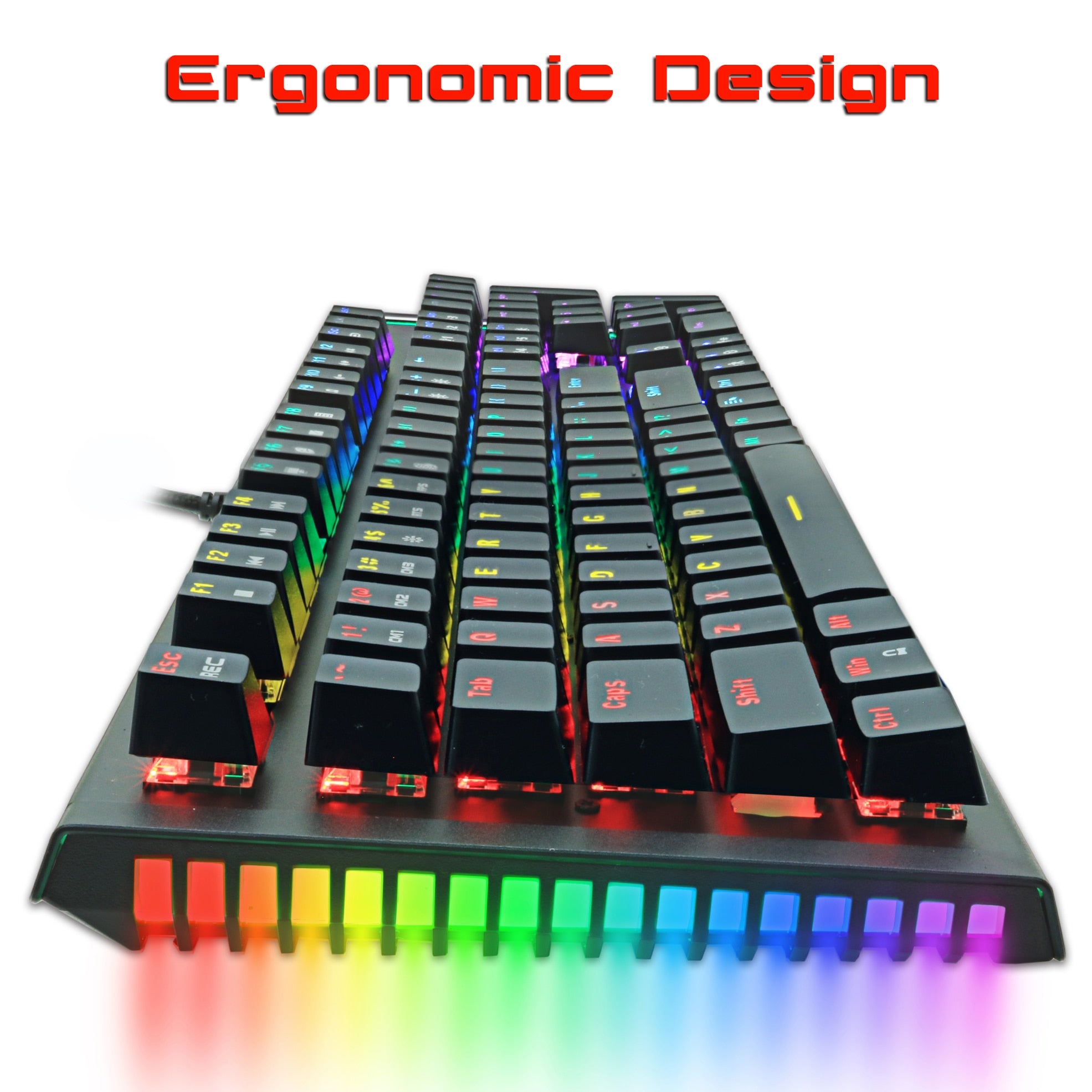 Mechanical Keyboard Wired Gaming Keyboard RGB  For Gaming - KeysCaps